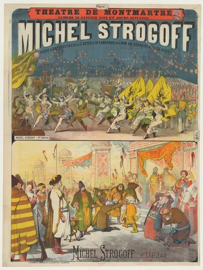 Théâtre de Montmartre, samedi 26 janvier 1884… Michel Strogoff by Имп. Эмиль Леви, 1884 — digital art print download