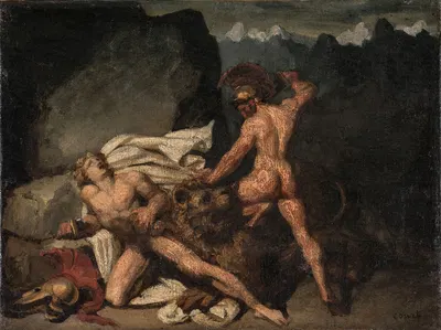 Caïn et Abel by Жозеф-Дезире Курт — digital art print download