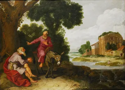 The Prophet of Bethel Meets the Man of God from Judah by Ламберта Якобсз, 1629 — digital art print download