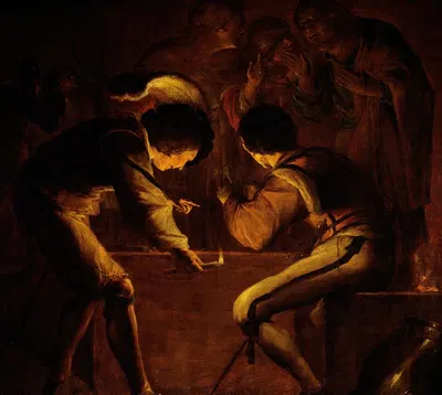 St Peter's Denial by Леонар Брамер, 1642 — digital art print download