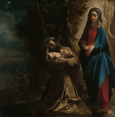 The Vision of Saint Francis of Assisi by Лудовико Караччи, 1583 - 1585 — digital art print download