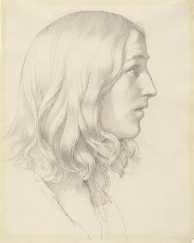 Head of a Young Man by Gustav Heinrich Naecke, c. 1818 — digital art print download