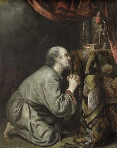 St. Jerome by Маттиас Найвю, 1676 — digital art print download