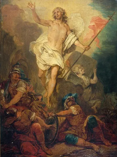 La résurrection du Christ by Nicolas Bertin, 1730 — digital art print download
