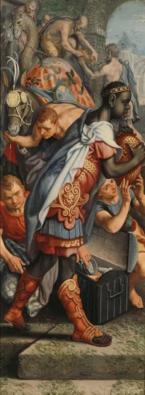 Wing of an Altarpiece with Adoration of the Magi by Питер Аертсен, 1560 - 1565 — digital art print download