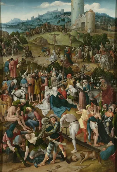 Calvary by Pseudo Jan Wellens de Cock, c. 1520 — digital art print download