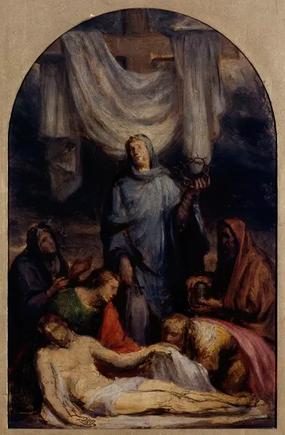 Le Christ descendu de la Croix by Себастьен Мельхиор Корню, 1856 — digital art print download