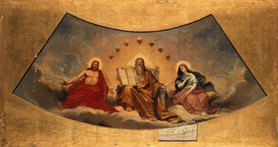 Le Père éternel, le Christ et la Vierge. by Abel de Pujol, 1838 — digital art print download