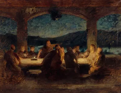 La Cène by Alexandre Falguière, 1898 — digital art print download