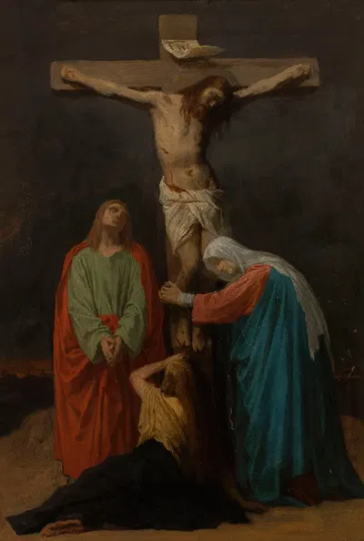 Le Christ sur la Croix, Jésus crucifié by Émile Signol, 1856 — digital art print download