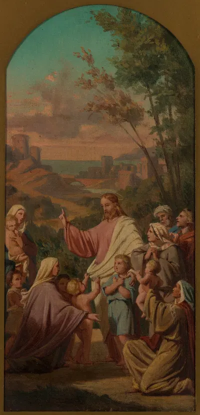 Laissez venir à moi les petits enfants. by Эмиль Верне-Леконт, 1862 — digital art print download