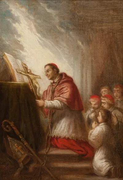 Saint Charles Borromée by Joseph-Nicolas Jouy, 1873 — digital art print download