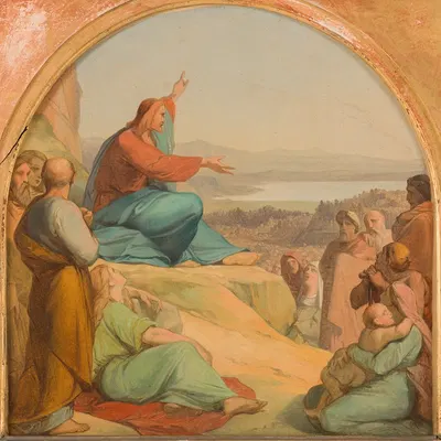 Le Sermon sur la montagne by Nicolas Auguste Hesse, 1849 — digital art print download