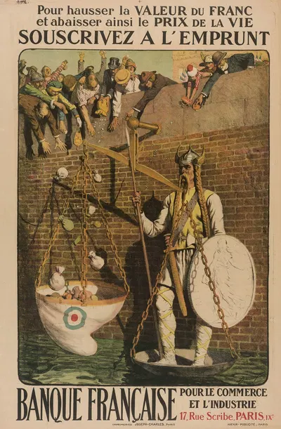 Banque française pour le commerce et l'industrie. by Люсьен Жона, 1920 — digital art print download