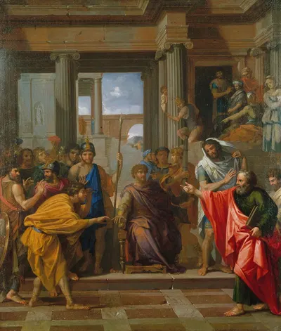 Saint Paul rend aveugle le faux prophète Barjésu by Nicolas-Pierre Loir, 1650 — digital art print download