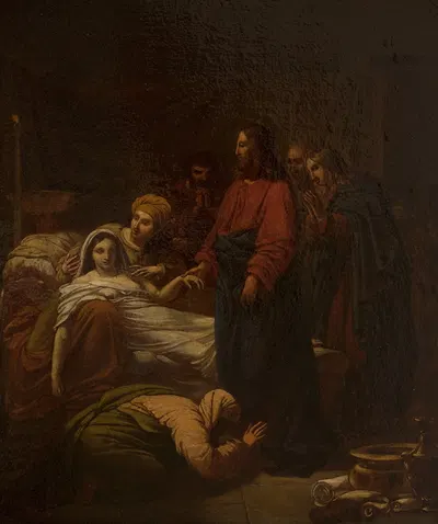 Jésus ressuscitant la fille de Jaïre by Pierre Claude François Delorme, 1817 — digital art print download