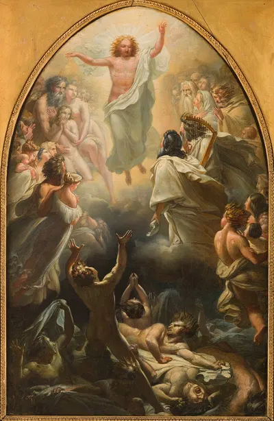 La Descente de Jésus-Christ dans les limbes by Pierre Claude François Delorme, 1819 — digital art print download