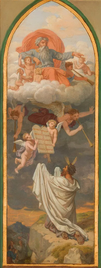 Moïse recevant de Dieu les tables de la loi by Себастьен Норблин де ла Гурден, 1869 - 1872 — digital art print download