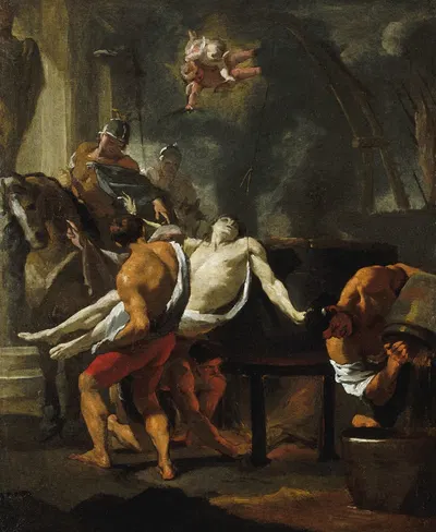 Martyre de saint Jean l'évangéliste, à la porte Latines by Мастерская Шарля Лебрена, 1637 - 1647 — digital art print download