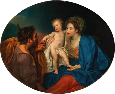 The Madonna and Child with a shepherd by Антон фон Марон — digital art print download
