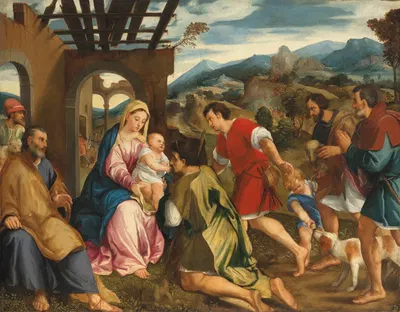 Adoration of the Shepherds by Bonifacio Veronese — digital art print download