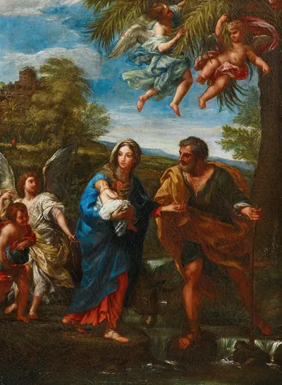 The Flight into Egypt by Карло Маратти — digital art print download