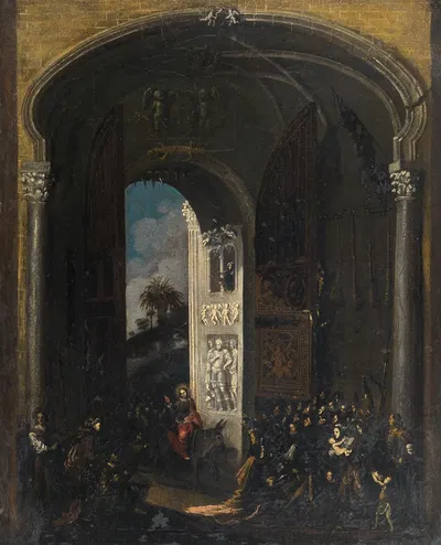 Christ’s entry into Jerusalem by Франсуа де Номé — digital art print download