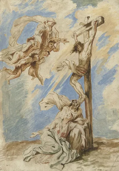 Christ on the Cross by Джованни Бенедетто Кастильоне — digital art print download