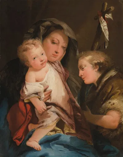 The Madonna and Child with the Infant St John the Baptist by Джованни Доменико Тьеполо — digital art print download