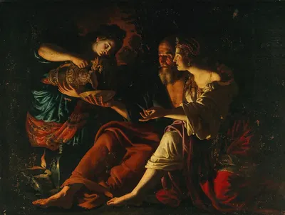 Lot and his daughters by Giovanni Francesco Guerrieri — digital art print download