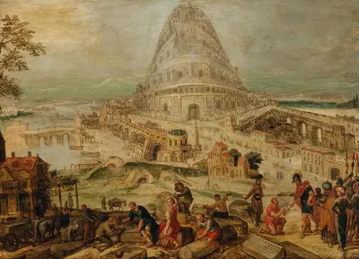 The Tower of Babel by Хендрик ван Клеве III — digital art print download