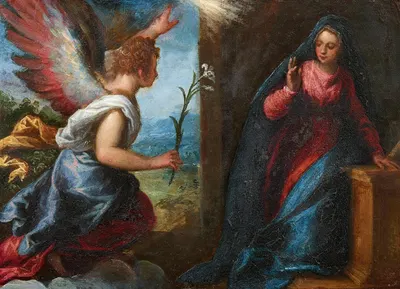 The Annunciation by Ippolito Scarsella — digital art print download