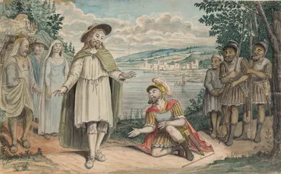 Centurio van Kafarnaüm knielt voor Christus by Jan Brandes, 1788 - 1808 — digital art print download