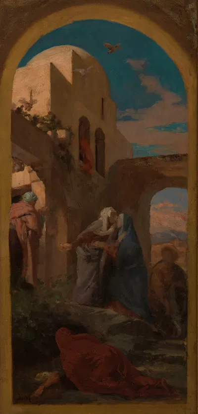 La Visitation by Jules-Louis Machard, 1875 — digital art print download