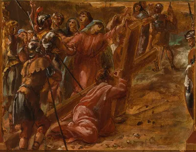 Le Christ portant sa Croix by Louis-Antoine-Léon Riesener, 1854 — digital art print download