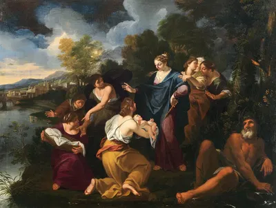 The finding of Moses by Luigi Garzi — digital art print download