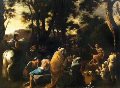 The Sermon of Saint John the Baptist by Сальватор Роза — digital art print download