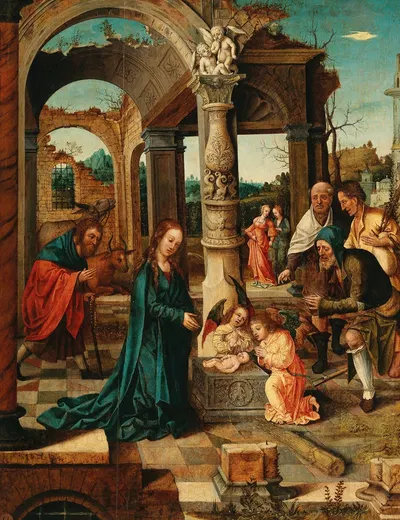 The Adoration of the Shepherds by Master of the von Groote Adoration — digital art print download
