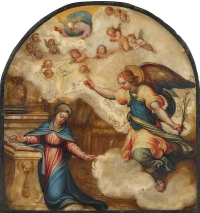 The Annunciation by Тосканская школа — digital art print download
