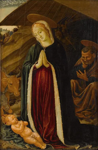 The Adoration of the Christ Child by Benozzo Gozzoli, 1466 — digital art print download
