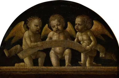 Three singing angels by Ambrogio Bergognone — digital art print download