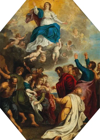 The Assumption of the Virgin by Последователь Питера Паула Рубенса — digital art print download