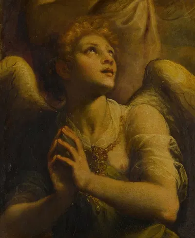 An Angel in adoration by Fabrizio Santafede — digital art print download