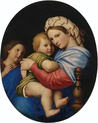 The Madonna and Child with the Infant Saint John the Baptist by Джованни Баттиста Сальви да Сассоферрато — digital art…