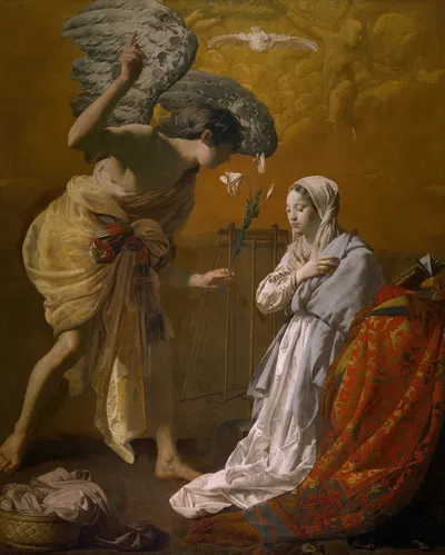 The Annunciation by Hendrick Ter Brugghen, 1629 — digital art print download