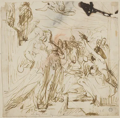 Allegorie der Malerei. Minerva führt die Malerei in den Kreis der Musen ein by Ганс фон Ахен — digital art print download