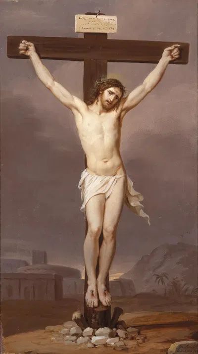 Christus am Kreuz by Josef Arnold the elder, 1827 — digital art print download