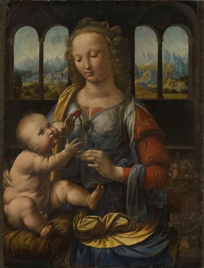 Madonna of the Carnation by Leonardo da Vinci — digital art print download