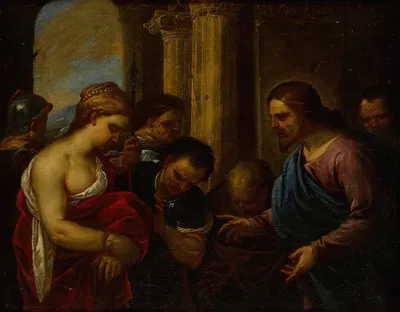 Christ and the Adulteress by Luca Giordano — digital art print download