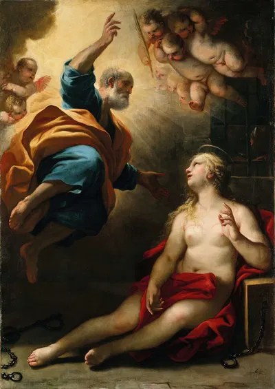 Saint Peter healing Saint Agatha by Luca Giordano — digital art print download